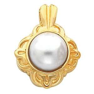  14K Yellow Gold Mabe Pearl Pendant Jewelry