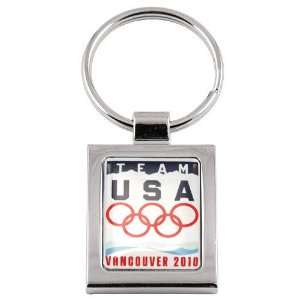 2010 Winter Olympics Team USA Official Logo Silvertone Keychain 