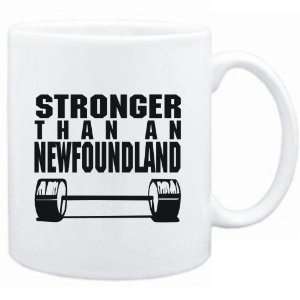    Mug White  STRONGER THAN A Newfoundland  Dogs