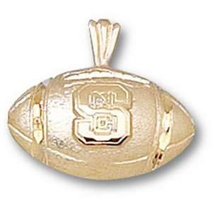  NC State Wolfpack 1/2in 14k Football Pendant/14kt yellow 