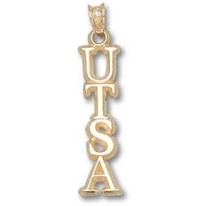   10K Gold Vertical UTSA Pendant 