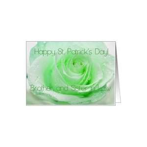  brother & sister in law green rose St. Patricks Day card 