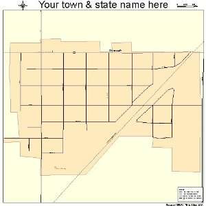  Street & Road Map of Plymouth, Nebraska NE   Printed 