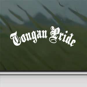  Tongan Pride White Sticker Car Laptop Vinyl Window White 