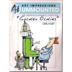   Golden Oldies Rubber Stamp // Art Impressions Arts, Crafts & Sewing