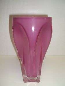 New Rose Pink Large Glass Vase Flower Valentines Day  
