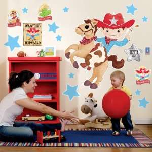  Cowboy Giant Wall Decals Child Toys & Games