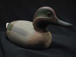   1979 HORNICK BROS WOODEN GREEN WINGED TEAL DUCK DECOY SIGNED VA  