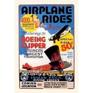 Airplane Rides Inman Bros. Flying Circus   Paper Poster (18.75 x 28.5 
