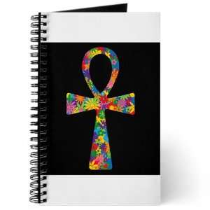 Journal (Diary) with Ankh Flowers 60s Colors on Cover