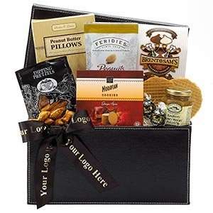 Your Logo Here Corporate Sweet & Savory Gift Box Customized Ribbon 
