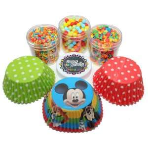 Mickey Mouse Cupcake Kit by Crispie Sweets   Sprinkles and Baking Cups 