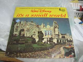   SMALL WORLD WALT DISNEY BOOK AND RECORD LP VINYL 9780883964521  