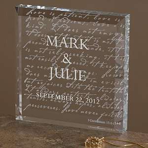  Personalized Romantic Gifts   Love Is Patient 3 D Keepsake 