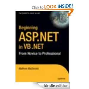 Beginning ASP.NET in VB .NET: From Novice to Professional: Matthew 