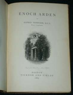 Alfred Tennyson   ENOCH ARDEN   1865 Illustd 1st US  