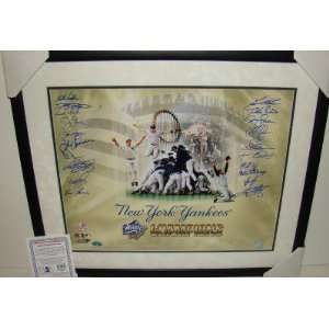   1998 W.S.Champs Yankees (21) SIGNED Framed 16x20