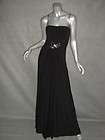 MIGNON Black Ruch Jersey Jewel Long Evening Dress NEW 2  