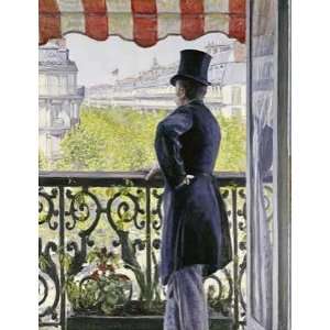 Man on a Balcony, Boulevard Haussmann Gustave Caillebotte. 11.63 