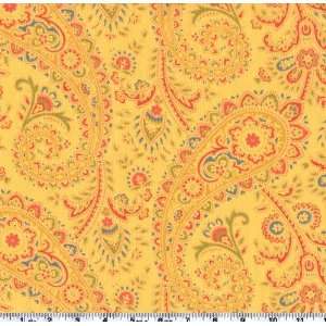  45 Wide Moda Portugal Paisley Gold Fabric By The Yard 