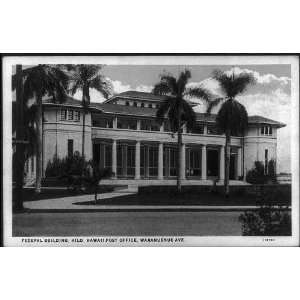   Federal Building,Hilo,Hawaii,Post Office,HI,Hawaii Co