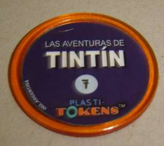 TINTIN nice PLASTI TOKEN #7 Argentina Toy HERGE  