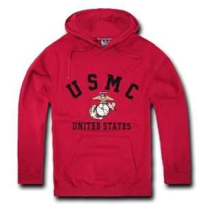  CARDINAL UNITED STATES MARINES MILITARY FLEECE PULLOVER 