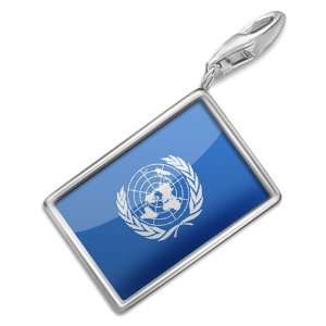  FotoCharms United Nations (UN) Flag   Charm with Lobster 