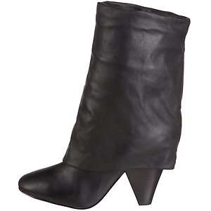 GUESS Marciano Uproar BLACK Ankle Boots Leather Womens Cuff Heels 