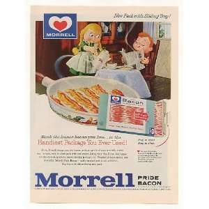  1961 Morrell Pride Bacon Sliding Tray Package Print Ad 