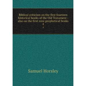   the first nine prophetical books. 4 Samuel, 1733 1806 Horsley Books