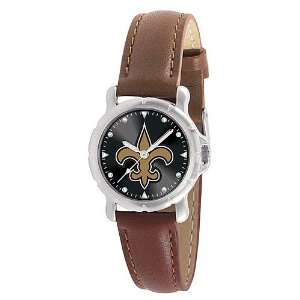  Gametime New Orleans Saints Womens Brown Leather Watch 