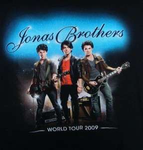 Jonas Brothers 2009 World Tour T Shirt   Size M  