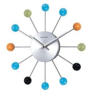  Verichron Clocks Atomic Ball Wall Clock, Multi/Silver 