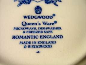 Wedgwood Blue Romantic England Soup Bowl & Salad Plate  