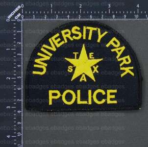 B831 UNIVERSITY PARK TEXAS TX POLICE DEPARTMENT PATCH  
