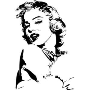 Marilyn Monroe Silhouette Style #3 Vinyl Wall Art Decal:  