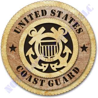 USCG United States Coast Guard Birch Wall Plaque  