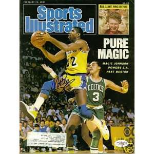  Ervin Magic Johnson Lakers SIGNED Sports Illustrated SI 