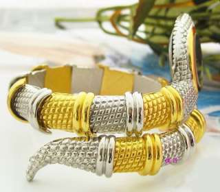 Unique Ladies Women Sinuous Snake Bracelet Bangle Watch  