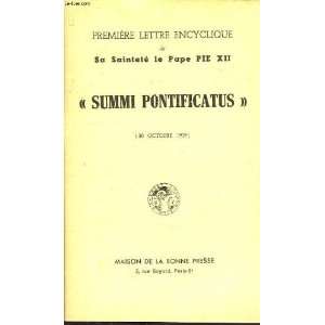   Pontificatus de Sa Sainteté Le Pape PIE XII Pape PIE XI Books