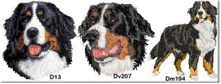 BERNESE MOUNTAIN DOG embroidered tote bag ANY COLOR  