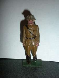 Vintage Lead Soldier Grey Iron U.S. Dougboy Officer Early G27 Barclay 