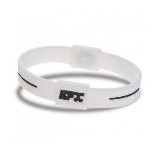 EFX Silicone Sport Bracelet White with Black Text Large 9 Inch