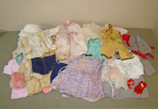 HUGE Lot Vintage Antique 34 Pieces BABY DOLL CLOTHES CLOTHING Outfit 