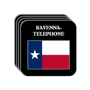 US State Flag   RAVENNA TELEPHONE, Texas (TX) Set of 4 Mini Mousepad 