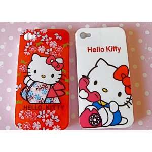  set of 2 iPhone 4 case  Japanese Kimono & Telephone 