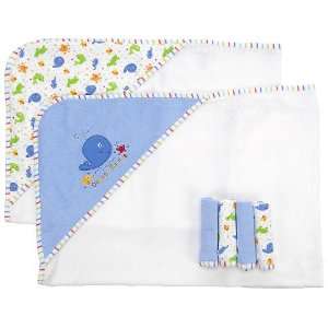 Especially for Baby Whale Hooded Towel and Washcloth Set 