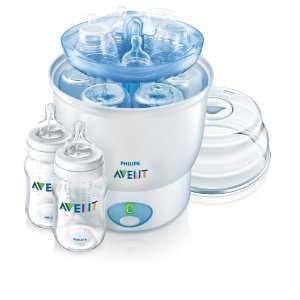  Philips Avent iQ24 Sterilizer with 2 Bottles, 9 oz: Baby
