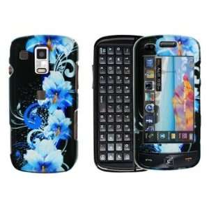 Samsung Rogue U960 PDA Cell Phone Blue Flower Design Protective Case 